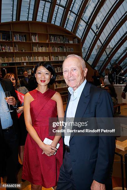 Pathe Jerome Seydoux and French minister of Culture and Communication Fleur Pellerin attend the 'Jerome Seydoux - Pathe Foundation' : Opening party...