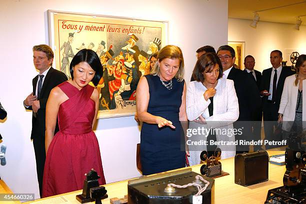 French minister of Culture and Communication Fleur Pellerin, CEO of the 'Jerome Seydoux - Pathe Foundation' Sophie Seydoux and Mayor of Paris Anne...