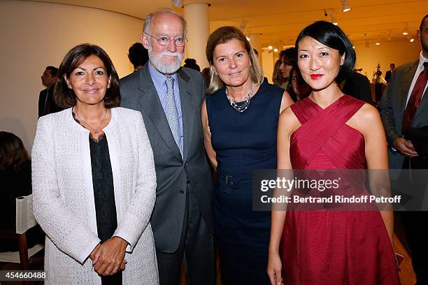 Gaumont Nicolas Seydoux, Mayor of Paris Anne Hidalgo, CEO of the 'Jerome Seydoux - Pathe Foundation' Sophie Seydoux and French minister of Culture...