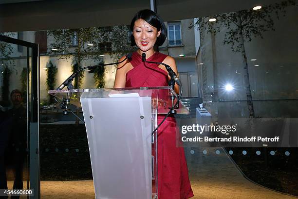 French minister of Culture and Communication Fleur Pellerin attends the 'Jerome Seydoux - Pathe Foundation' : Opening party on September 4, 2014 in...