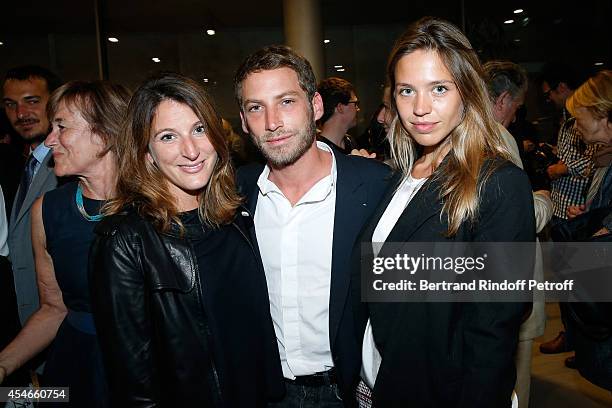 Raphaella Riboud Seydoux, artist Ora Ito and his companion Emilie Marant attend the 'Jerome Seydoux - Pathe Foundation' : Opening party on September...