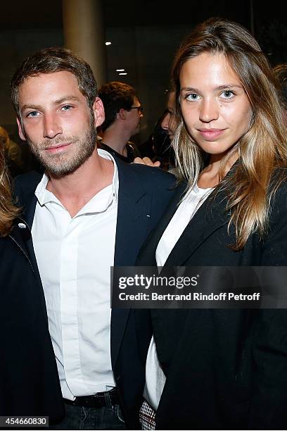 Artist Ora Ito and his companion Emilie Marant attend the 'Jerome Seydoux - Pathe Foundation' : Opening party on September 4, 2014 in Paris, France.