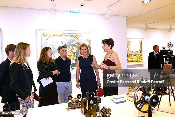 French minister of Culture and Communication Fleur Pellerin, CEO of the 'Jerome Seydoux - Pathe Foundation' Sophie Seydoux and Mayor of Paris Anne...