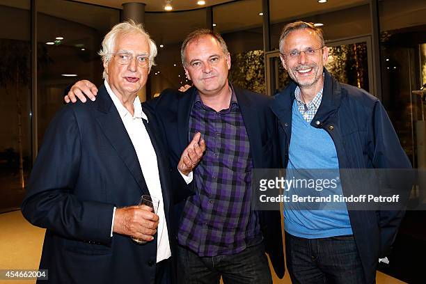 Director Bertrand Tavernier, director Christian Carion and Producer Christophe Roussillon attend the 'Jerome Seydoux - Pathe Foundation' : Opening...