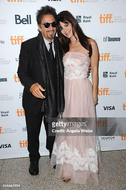Actor Al Pacino and Lucila Sola arrive at "The Humbling" Premiere during the 2014 Toronto International Film Festival at The Elgin on September 4,...