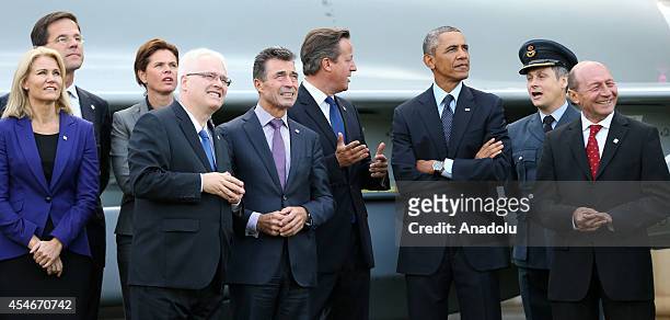 Danish Prime Minister Helle Thorning-Schmidt , Dutch Prime Minister Mark Rutte , US President Barack Obama , British Prime Minister David Cameron ,...