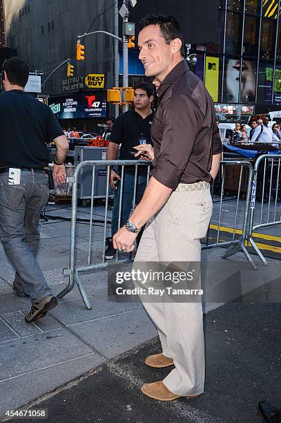Actor Antonio Sabato Jr. Enters the "Good Morning America" taping at the ABC Times Square Studios on September 4, 2014 in New York City.