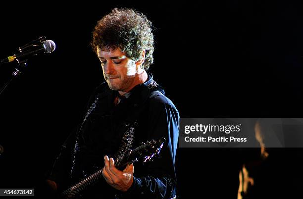 Argentinian rock star, Gustavo Cerati during his last concert in Bogotá on May 13 at Coliseo Cubierto El Campín two days before he fall into a coma...
