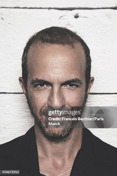Singer Calogero is photographed for Paris Match on August 20, 2014 in Paris, France.