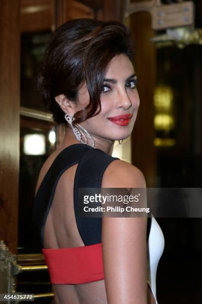 Actress Priyanka Chopra arrives at the premiere for "Mary Kom" during the 2014 Toronto International Film Festival at The Elgin on September 4, 2014...