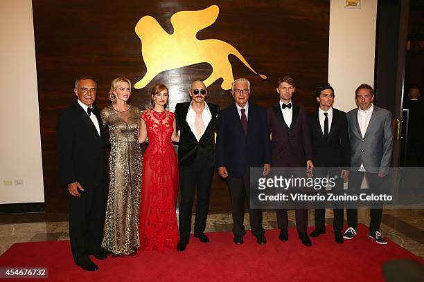 Director of the Venice Film Festival Alberto Barbera, actresses Janet Jones Gretzky, Ahna O'Reilly, director James Franco, President of the Festival...