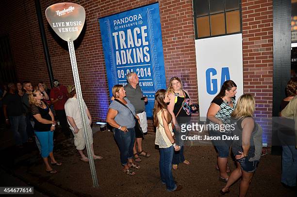 Fans attend Pandora Presents Trace Adkins sponsored by Marathon at Marathon Music Works on September 4, 2014 in Nashville, Tennessee.