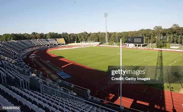 General view of Dariaus ir Gireno Stadionas on September 5, 2014 in Kaunas, Lithuania.