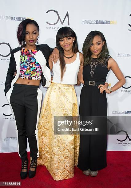 Sierra McClain, China Anne McClain and sister Lauryn McClain attend China Anne McClain's Sweet 16 Birthday Bash at CBS Studios - Radford on September...