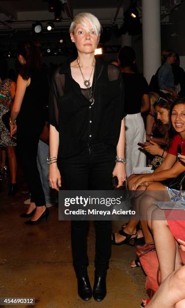 Kate Lamphere attends the Peter Som fashion show during Mercedes-Benz Fashion Week Spring 2015 at Milk Studios on September 5, 2014 in New York City.