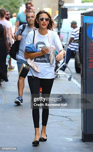 Presenter Alexa Chung is seen in Soho on September 5, 2014 in New York City.
