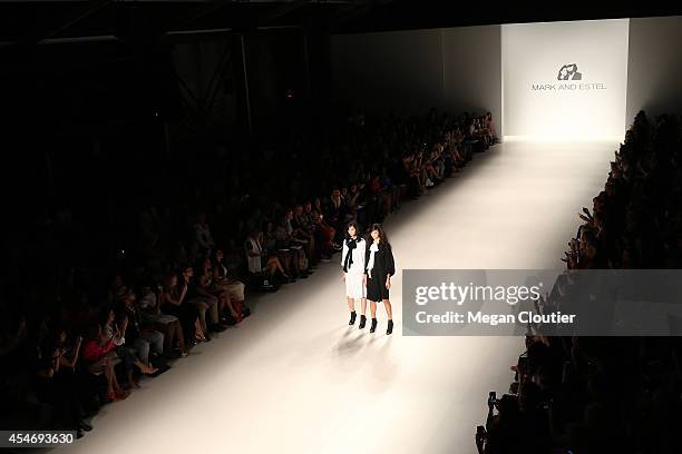 Models walk the runway at the Mark And Estel fashion show during Mercedes-Benz Fashion Week Spring 2015 at The Salon at Lincoln Center on September...