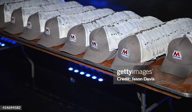 Free gifts for fans at Marathon Music Works during Pandora Presents Trace Adkins sponsored by Marathon on September 4, 2014 in Nashville, Tennessee.