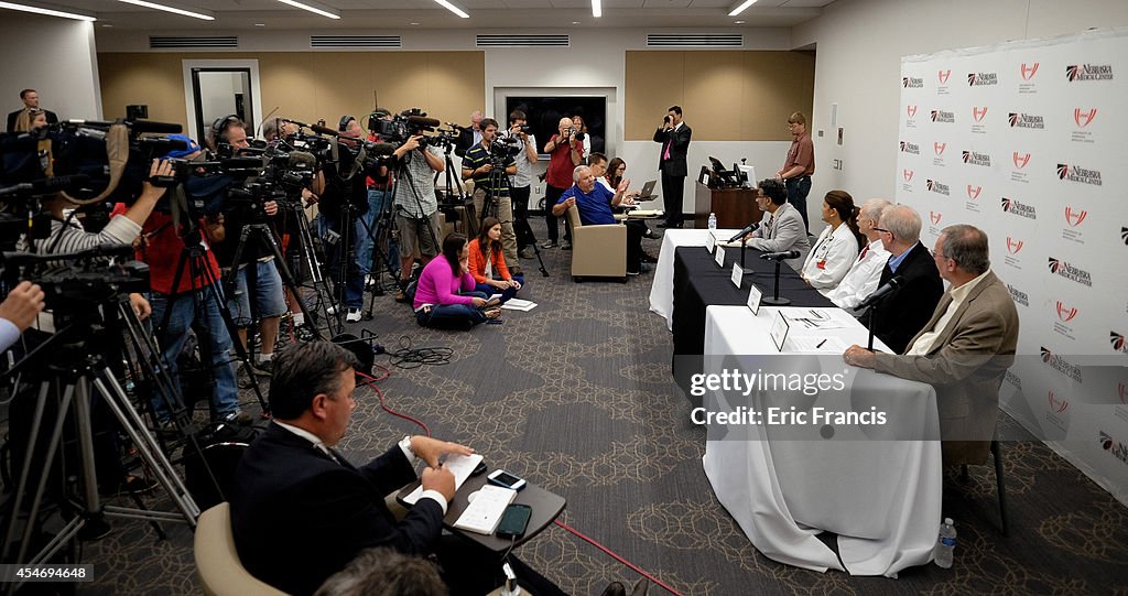 Doctors From The Nebraska Medical Center Hold News Conference On New Ebola Patient