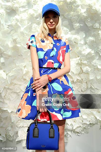 Model poses at the Kate Spade New York Presentation during Mercedes-Benz Fashion Week Spring 2015 at Center 548 on September 5, 2014 in New York City.