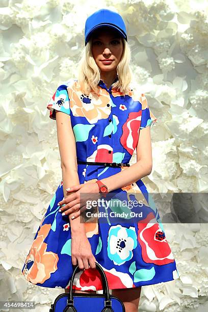 Model poses at the Kate Spade New York Presentation during Mercedes-Benz Fashion Week Spring 2015 at Center 548 on September 5, 2014 in New York City.