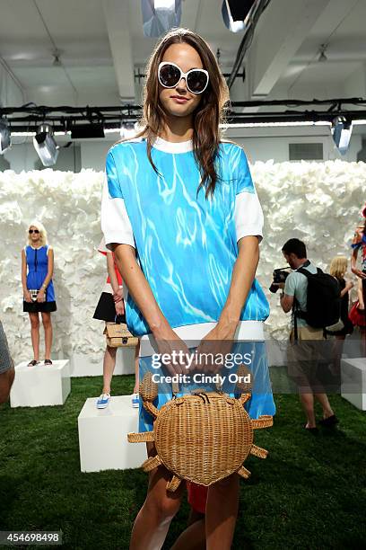 Model poses at the Kate Spade New York Presentation during Mercedes-Benz Fashion Week Spring 2015 at Center 548 on September 5, 2014 in New York City.