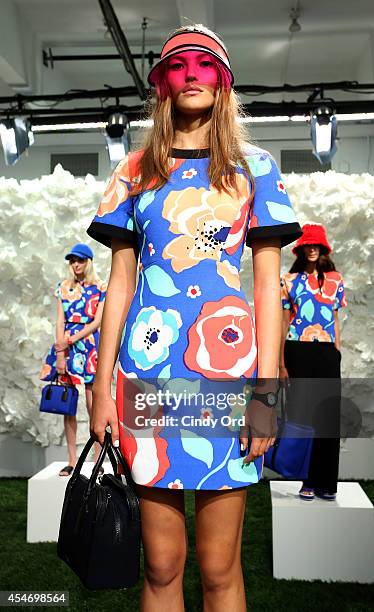 Model poses at the Kate Spade New York Presentation during Mercedes-Benz Fashion Week Spring 2015 at Center 548 on September 5, 2014 in New York City.