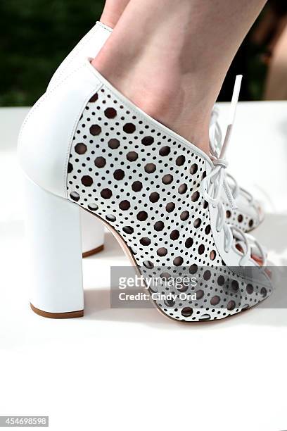 Shoe detail at the Kate Spade New York Presentation duringMercedes-Benz Fashion Week Spring 2015 at Center 548 on September 5, 2014 in New York City.