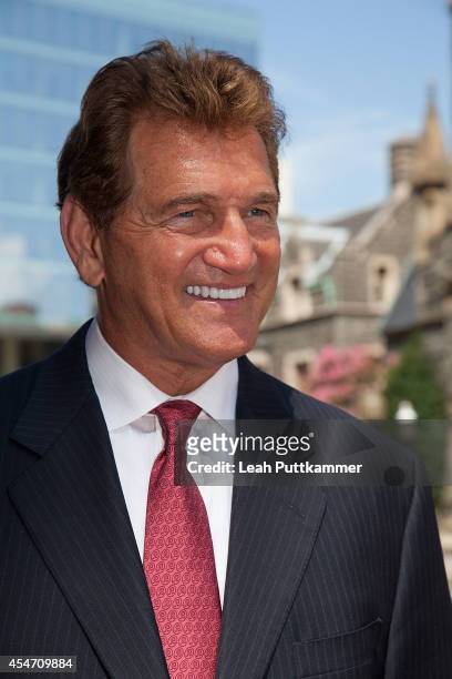 Former NFL quarterback Joe Theismann during the City Sights DC "Ride of Fame" Induction Ceremony on September 5, 2014 in Washington, D.C.