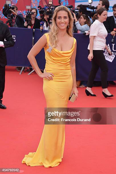 Vahina Giocante arrives at the opening ceremony of 40th Deauville American Film Festival on September 5, 2014 in Deauville, France.