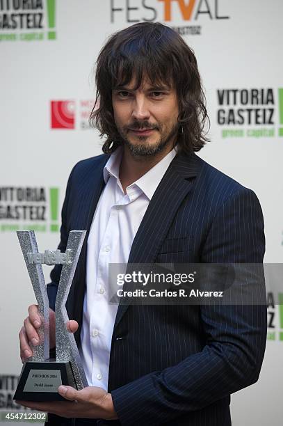 Spanish actor David Janer attends the Vertele awards 2014 at the Villa Suso Palace during day 5 of the 6th FesTVal Television Festival 2014 on...