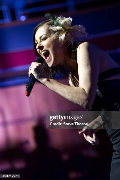 Lisa Stansfield performs on stage at Symphony Hall on September 5, 2014 in Birmingham, United Kingdom.