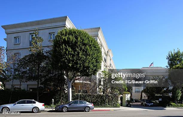 View of the Peninsula Hotel in Beverly Hills on September 05, 2014 in Los Angeles, California.