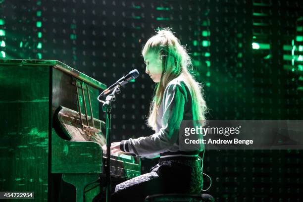 Hannah Reid of London Grammar performs on stage for Festival No6 on September 5, 2014 in Portmeirion, United Kingdom.