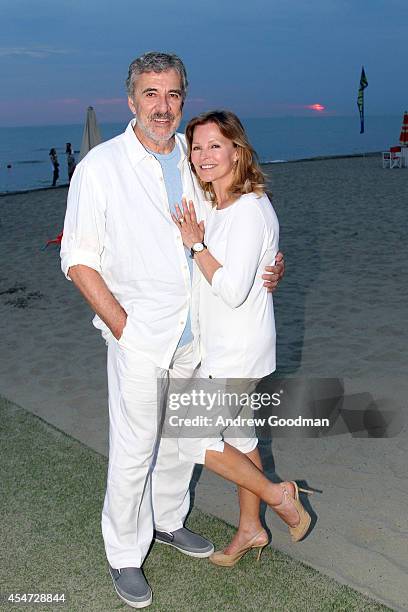 Brian Russell and Cheryl Ladd attend the White Cocktail Party Celebrating Celebrity Fight Night In Italy Benefitting The Andrea Bocelli Foundation...