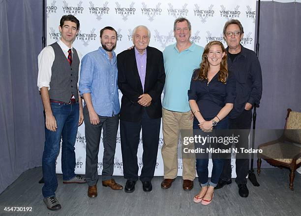 Sophie Von Haselberg, Larry Pine, Vincent Kartheiser, Drew Gehling, Gary Marshall and Mike Bencivenga attend the "Billy & Ray" Cast Photocall at...