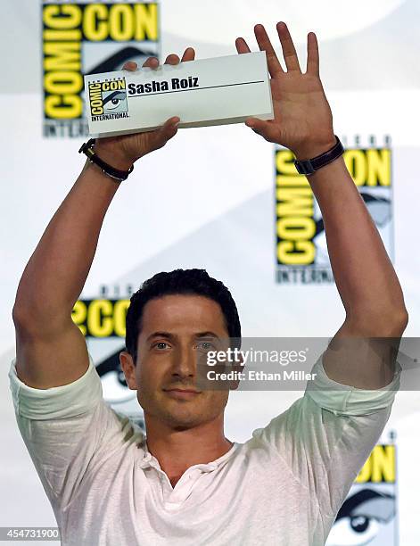 Actor Sasha Roiz attends the "Grimm" season four panel during Comic-Con International 2014 at the San Diego Convention Center on July 26, 2014 in San...