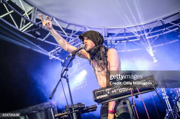 Sam Manville of FTSE performs on Day 2 of Bestival at Robin Hill Country Park on September 5, 2014 in Newport, Isle of Wight.