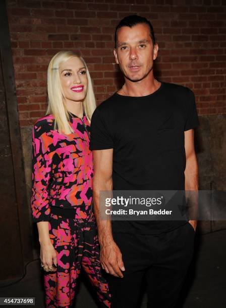 Designer Gwen Stefani and Gavin Rossdale attend the L.A.M.B. Presentation during Mercedes-Benz Fashion Week Spring 2015 on September 5, 2014 in New...