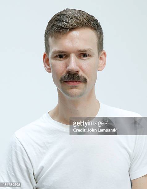 Designer Adam Selman attends the Adam Selman - Presentation - Mercedes-Benz Fashion Week Spring 2015 at Algus Greenspon Gallery on September 5, 2014...