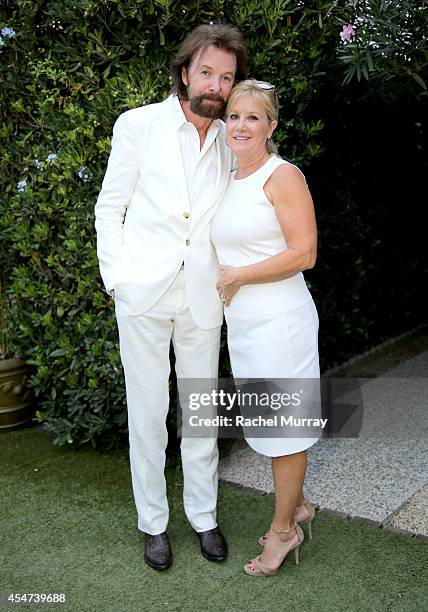 Ronnie Dunn and Janine Dunn attend a private sunset reception at Minerva Beach celebrating Fight Night In Italy benefitting The Andrea Bocelli...