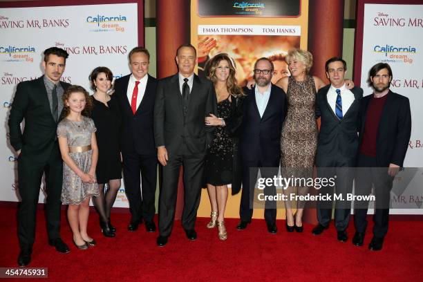 Actor Colin Farrell, actress Annie Rose Buckley, actresss Melanie Paxton, actor Bradley Whitford, actor Tom Hanks, producer Rita Wilson, actor Paul...