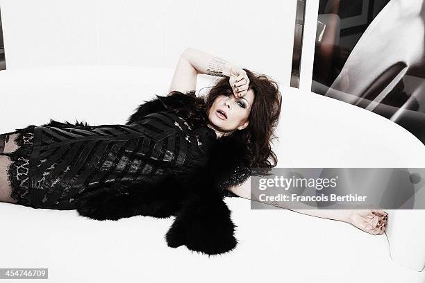 Actress Jane Badler is photographed for Self Assignment on June 13, 2012 in Paris, France.