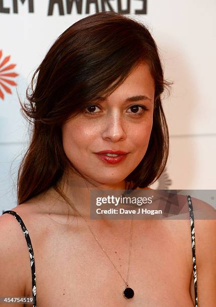 Italian Actress Valeria Bilello arrives on the red carpet for the Moet British Independent Film Awards at Old Billingsgate Market on December 8, 2013...