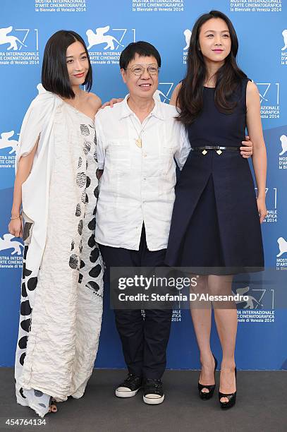 Actress Tian Yuan, director Ann Hui and actress Tang Wei attend 'The Golden Era' Photocall during the at Palazzo Del Casino on September 6, 2014 in...