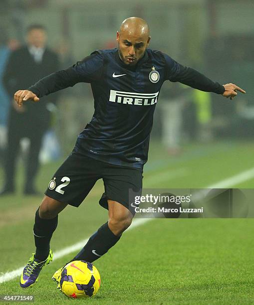 Cicero Moreira Jonathan of FC Internazionale Milano in action during the Serie A match between FC Internazionale Milano and Parma FC at Stadio...