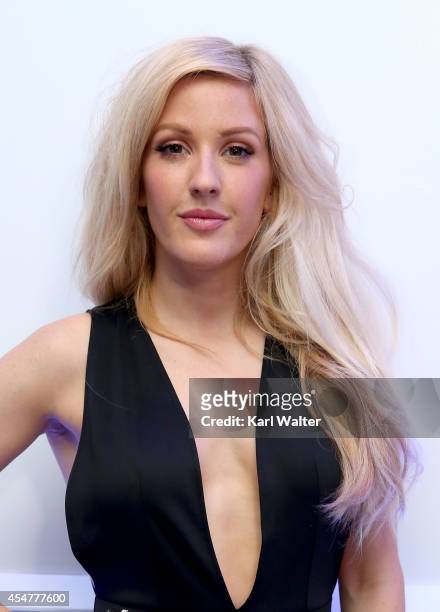 Musician Ellie Goulding poses backstage at her performance presented by RDIO & TIFF during the 2014 Toronto International Film Festival at RDIO House...