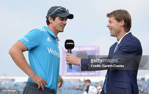 England captain Alastair Cook speaks to Skysports Nick Knight ahead of the 5th Royal London One Day International between England and India at...