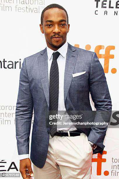 Actor Anthony Mackie arrives at the "Black And White" Premiere during the 2014 Toronto International Film Festival held at Roy Thomson Hall on...