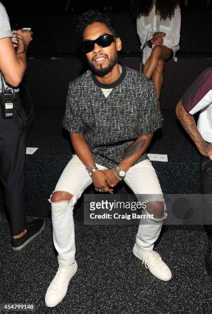 Miguel attends the Alexander Wang fashion show during Mercedes-Benz Fashion Week Spring 2015 at Pier 94 on September 6, 2014 in New York City.